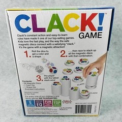 Clack Game Kids Family Fun Night Magnetic Stacking Disks Activity Amigo New