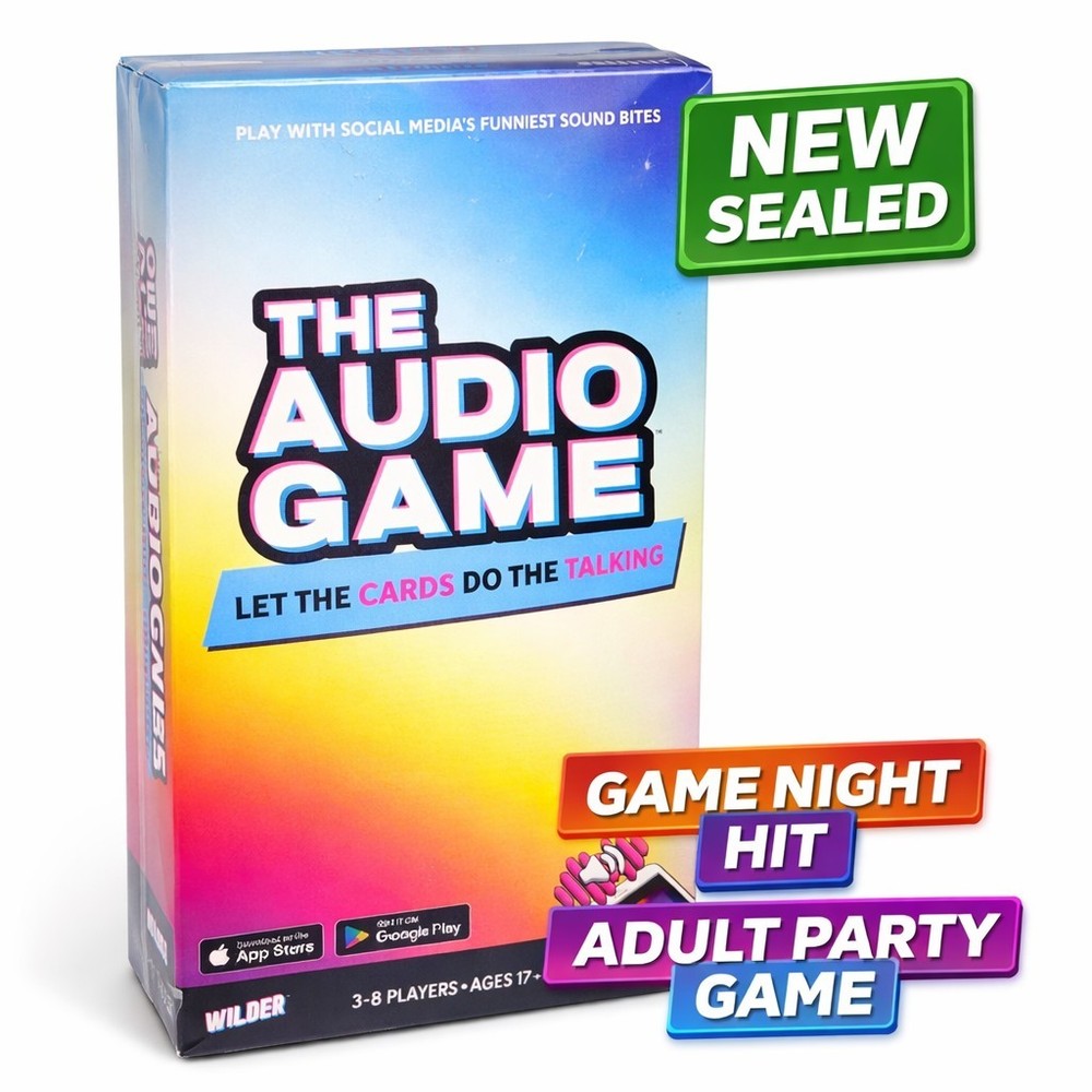 The Audio Game NEW SEALED Party Card Game Wilder 3-8 Players Ages 17+ Funny…