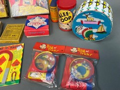 Huge Vintage lot 1930’s & 40s Board Card Games & Toys & Blocks Bingo Anagrams