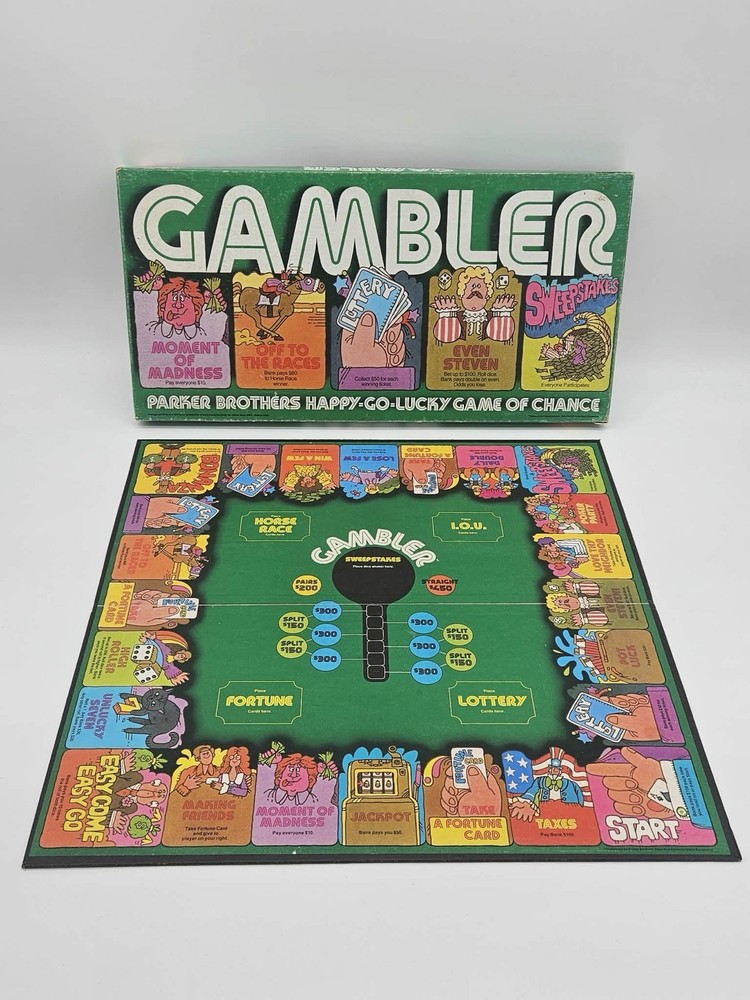 Vintage The Gambler Board Game Parker Brothers 1977 Complete ~ Excellent