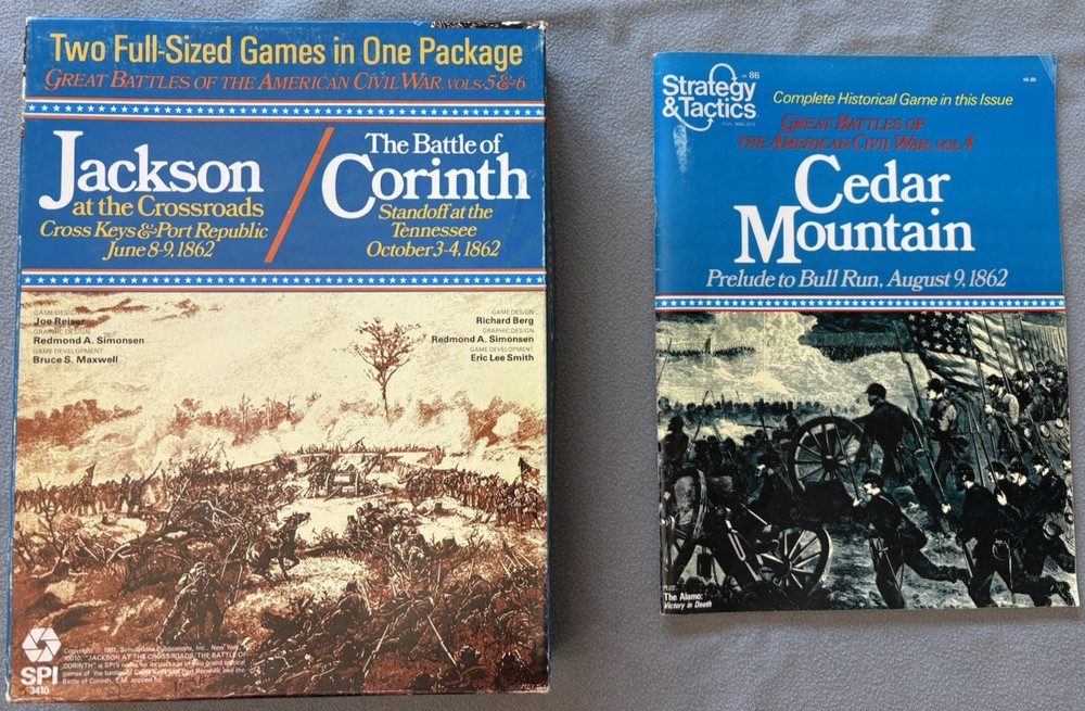 Jackson Corinth game plus Cedar Mountain from S&T magazine; missing 1 counter