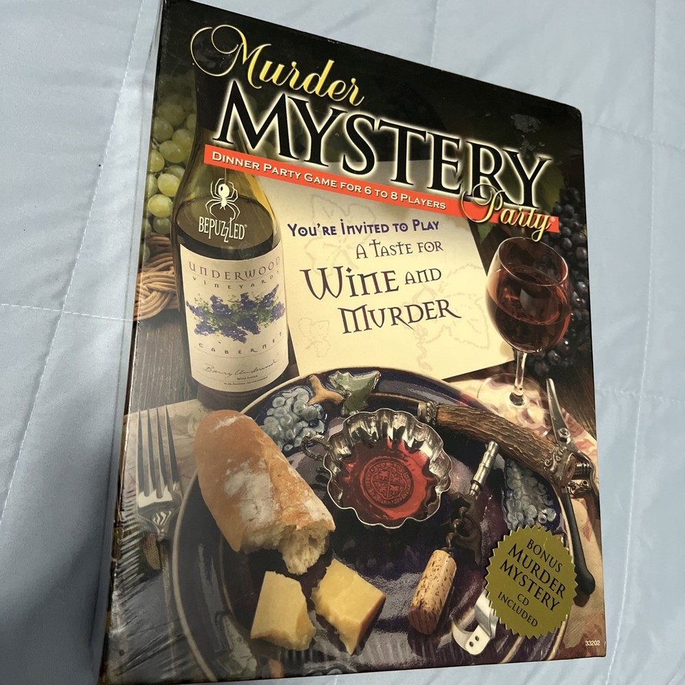 Murder Mystery Dinner Party Game For 6-8 Players. New In Sealed Box 2002