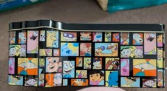 Nickelodeon Trivia Game 2002 Collectable Tin Box SpongeBob Rugrats. Incomplete