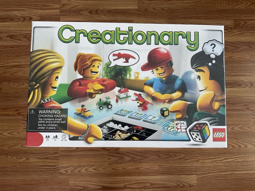 LEGO CREATIONARY GAME 3844 2010 3 TO 8 PLAYERS AGES 7 +