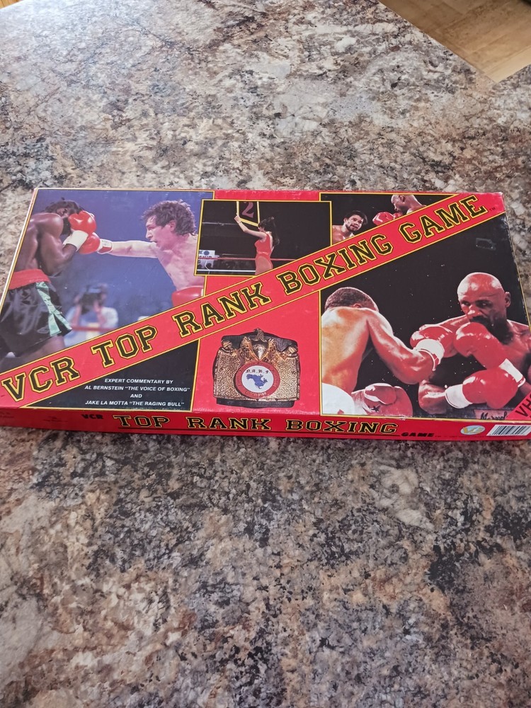 Video Cassette Games Boardgame VCR Top Rank Boxing Open But Unpunched.