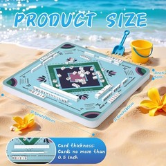 Floating Mahjong Table for Pool 31.5-in Water Game Tray for Card and Tile Games