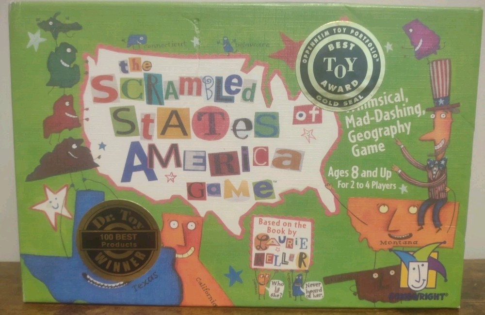 Scrambled States of America Game Whimsical Mad Dashing Geography Gamewright 2010