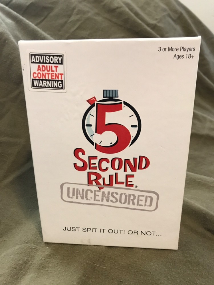 5 Second Rule Uncensored Board Game MUST BE 18+ years to bid.