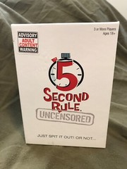 5 Second Rule Uncensored Board Game MUST BE 18+ years to bid.