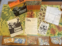 Avalon Hill Squad Leader WWII Board Game 4th Ed. 1,115 Counters 5 Mapboards 1977