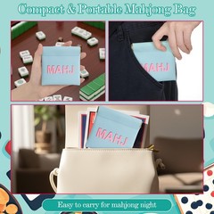 Mahjong Dice Bags 3.8 x 3.9 in PU Squeeze Mahjong Pouch Mini Dice Coin Tiles …