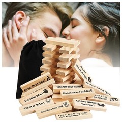 Naughty Tumble Tower Game for Adults – Fun Couples Date Night & Valentine’s Gift