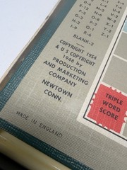 Vintage 1954 Spears England Deluxe Scrabble
