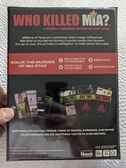 WHO KILLED MIA? A Digitally Immersive Murder Mystery Board Game SEALED 2023