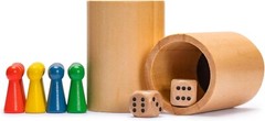 Classic 2-in-1 Wooden Snakes and Ladders & Ludo Game for Family Fun – 11.3 in