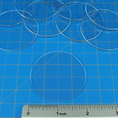 2-Inch (50Mm) round Clear Acrylic Miniature Bases | 1.5Mm Thin | Set of 10 | Com