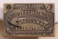Ouija Board Game Image with Moving Planchette Metal Enamel Pin NEW UNUSED