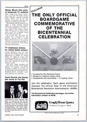 1975 Coach House Games Vintage Toy Ad Bicentennial Celebration Board Game