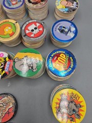 Vintage POGS Lot Of Over 320 Pieces W/ Slammers 90s Bart Jurassic Rangers Poison