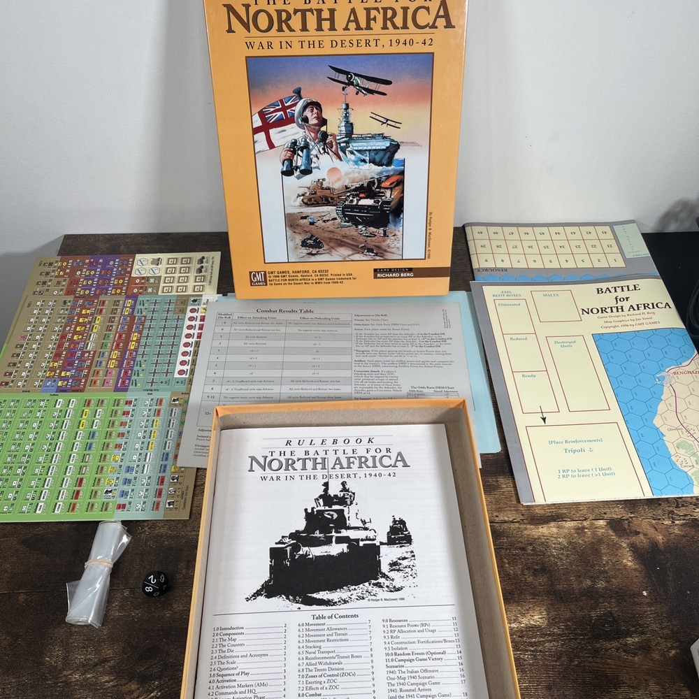 Battle for North Africa: War in the Desert – GMT 1996 – Complete & Unpunched