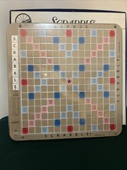 Scrabble Revolving Deluxe Edition 1987 Crossword Word Game Complete Puzzle Board