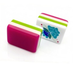NEW! Vibrant Layered Mahjong Tiles – American Set 160 Tiles – Hot Pink Magenta
