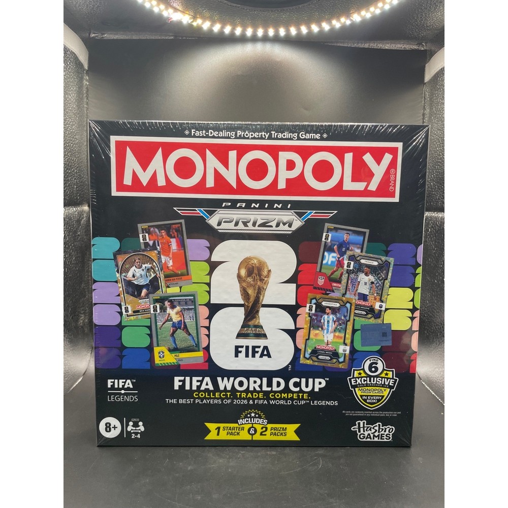 Monopoly Panini Prizm FIFA World Cup Board Game Sealed 2026 Legends G2633