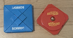 two vintage travel games TROUBLE and SORRY