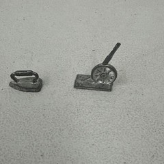 Vtg Monopoly Replacement Pieces 1961 Tokens 8 pcs Car Cannon 1960s