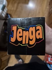 Jenga Neon Pop Hasbro 45 Neon Plastic Blocks Game 6+ New Sealed