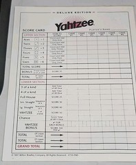 Yahtzee Deluxe Edition Gold Dice Vintage 1997 Game Shake, New Pencils Complete