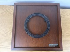 Scrabble Heirloom Edition with Rotating Solid Walnut Cabinet Turntable Open Box
