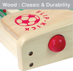 Flipkick Wooden Tabletop Soccer Game – Fun Indoor Sport for Kids & Family
