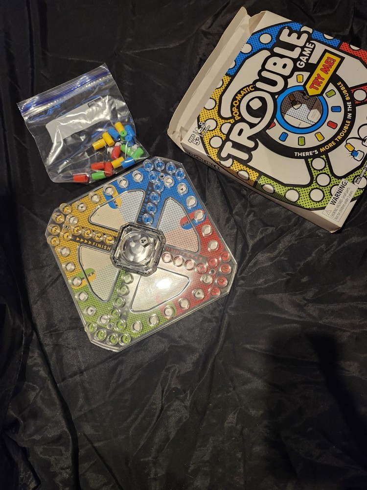 Trouble Board Game, Classic Pop-O-Matic Race Game By Hasbro