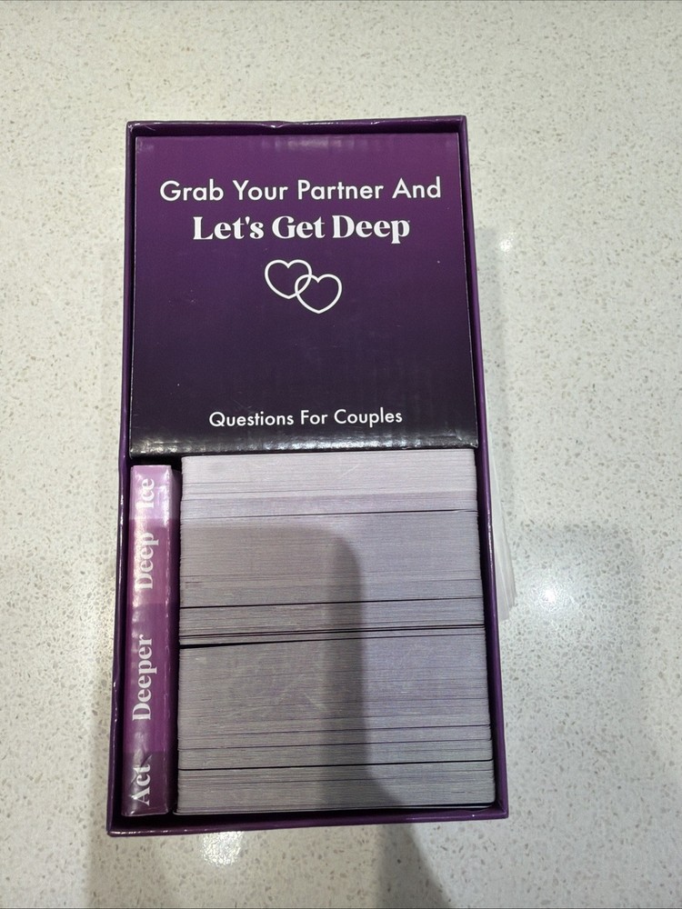 Lets Get Deep, Questions For Couples Game, Card Game For Date Night. Pre-Owned