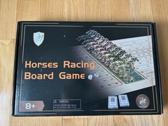 Horse Race Board Game Racing Game Solid Wood w 11 Luxurious Metal Horse Figures
