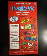 8 Yes & Know INVISIBLE INK Game Puzzle Quiz Books Lot Lee Pub 5 PENS Vtg READ
