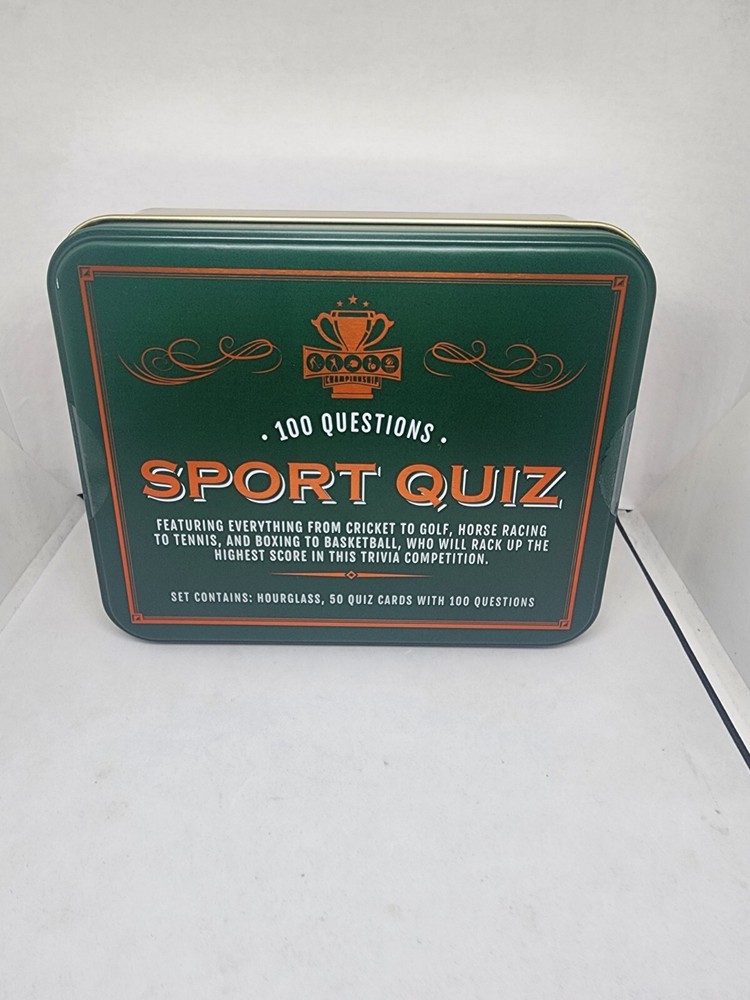 Championship Sport Quiz Game in Collectible Tin Box – 50 Cards – 100 Questions
