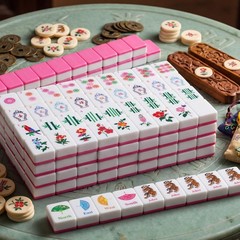 Arrowbash 160 Pcs Mini Mahjong Tiles Set 1.2 Inch Tiles American Mahjong Game…