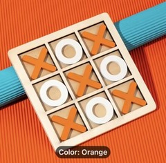 Wooden Board Tic TAC Toe Game XO Table Toy Educational for Adult Kids