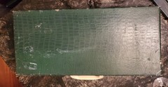 Vtg 1940s Cardinal Mahjong Set Green Alligator Case Standing Pheasant 164 Tiles