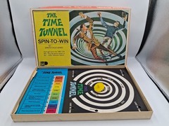 Time Tunnel Spin-To-Win Board Game, C 1967 Pressman Toy Co, MISSING PEICES