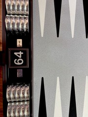 P-40 Backgammon Board Black Case Complete Game Dice Doubling Cube