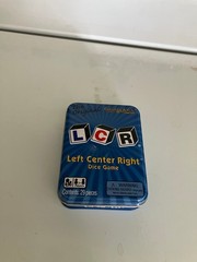 LCR® Left Center Right™ Dice Game – Blue Tin