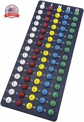 Plastic Bingo Balls 3/5 Inch Multicolored 75 Count for Bingo Nights