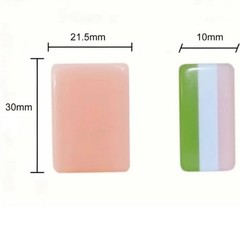 Modern Three Layer Mahjong Tile Set Green Pink White Floral American Mahjong