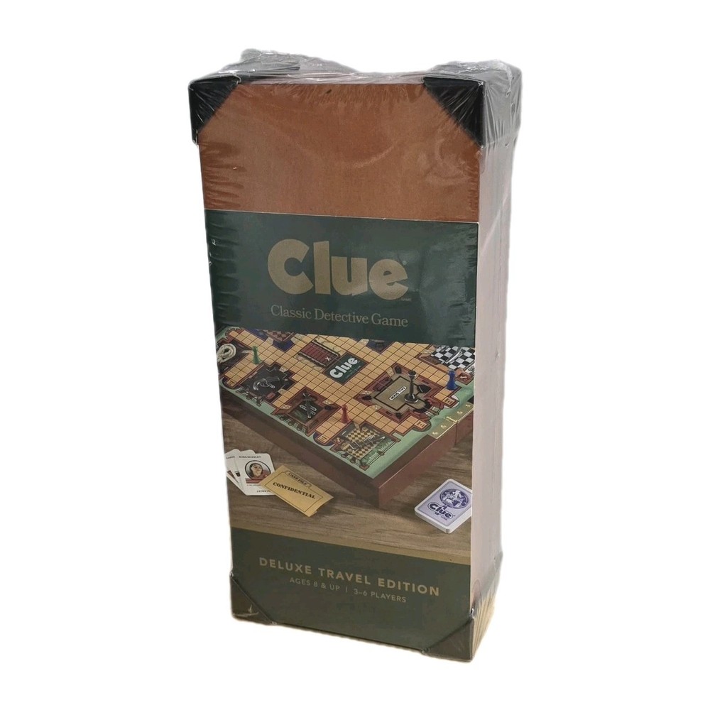 Clue Deluxe Travel Edition board game Wooden Box New Sealed