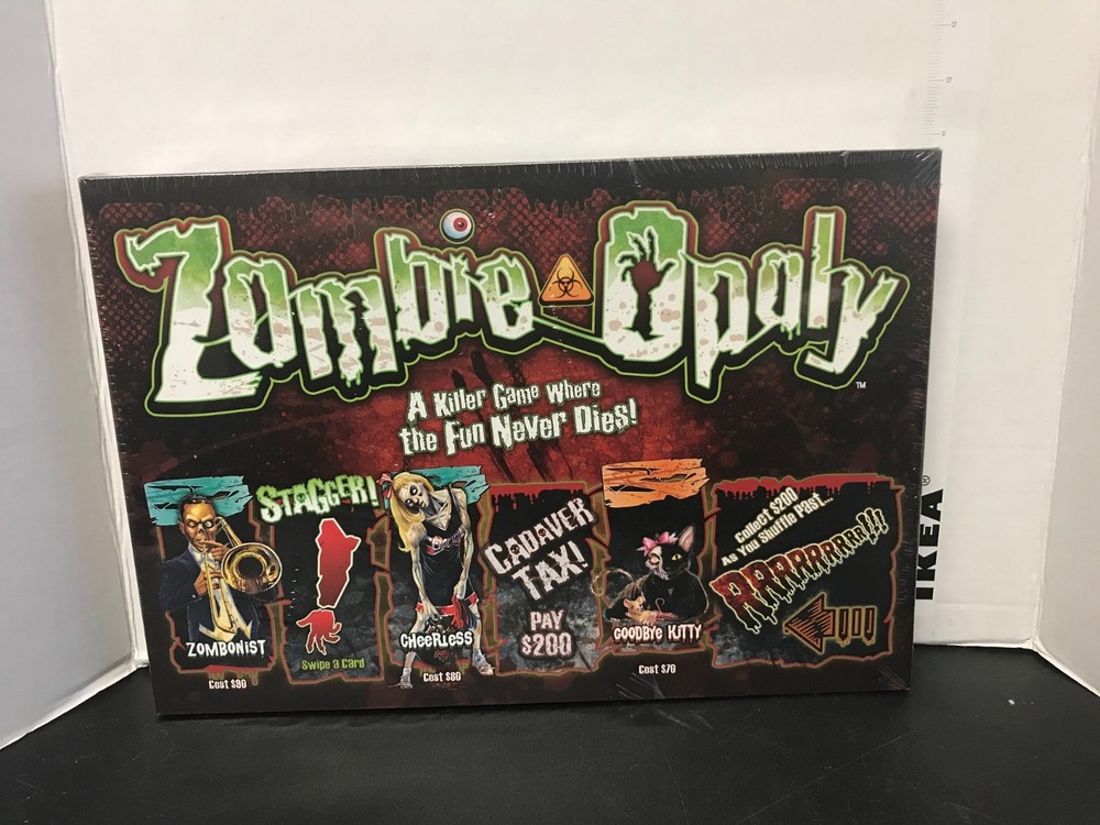 Zombie – Opoly Board Game by Late for the Sky New Factory Sealed Made In USA