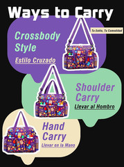 Bingo Bag with Pockets for Daubers Dabbers Dobbers Dotters Violet Portable Bingo