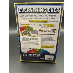 Everything Ever Party Card Game – Complete, 2-10 Players, 20 Minutes, Ages 12+